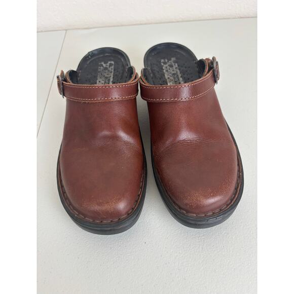 Josef Siebel Leather Mules Clogs Slides Size 6.5 (37) - Picture 1 of 6